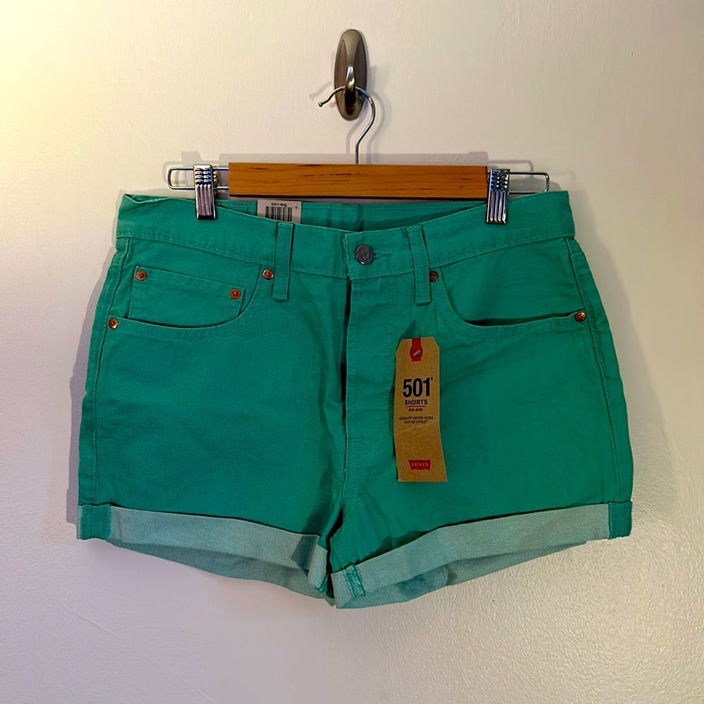 Levi's Green Jean Shorts